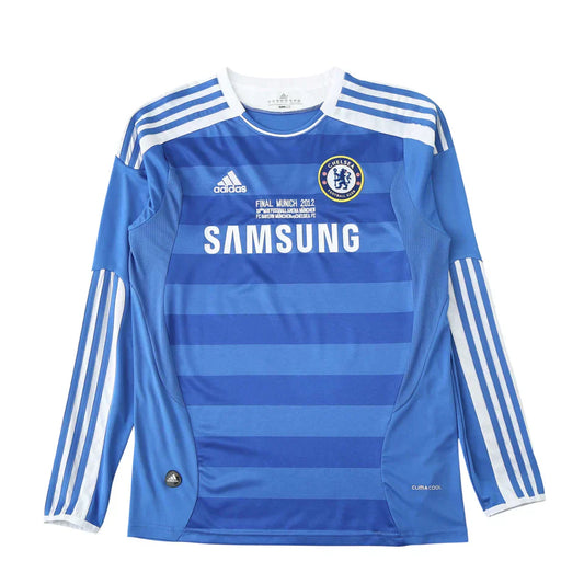 Camisa Chelsea I Manga Longa 2011/2012 Adidas - Azul - Retrô