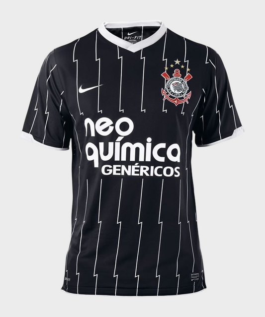 Camisa Corinthians II 2011 Retrô - Preta e Branca