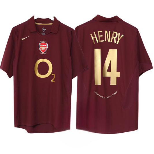 Camisa Arsenal I 2005/2006 - Nike - Vinho - Retrô - HENRY 14