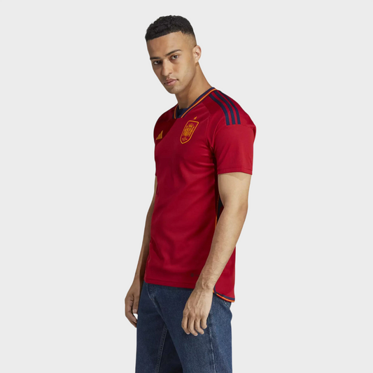 Camisa Espanha I 2022 - Torcedor Adidas Masculina - Vermelha - Retrô