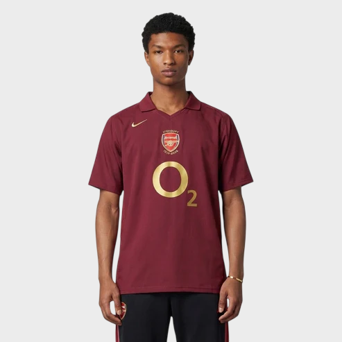 Camisa Arsenal I 2005/2006 - Nike - Vinho - Retrô