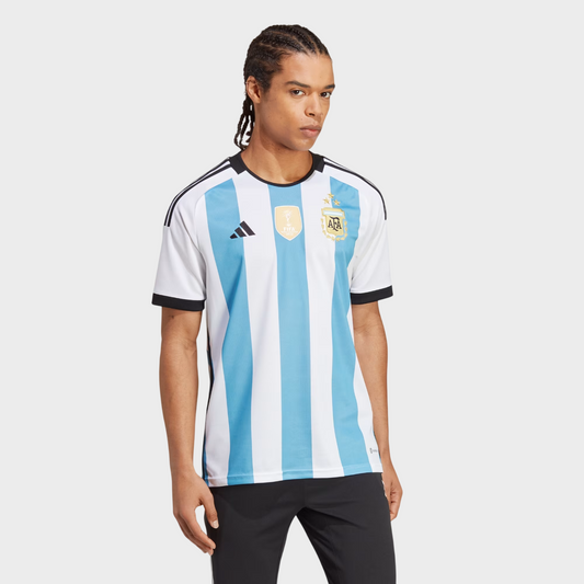 Camisa Argentina I 2023 Torcedor Adidas Masculina + Patch Campeão do Mundo