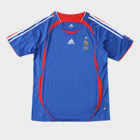 Camisa França I 2006 Adidas - Azul - Retrô