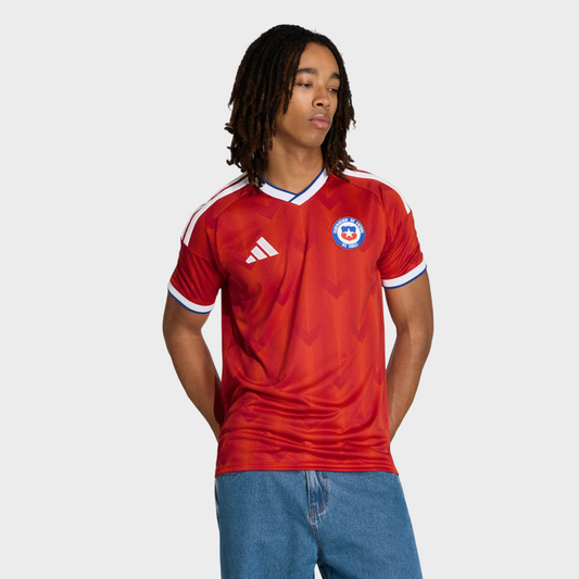 Camisa Chile I 26/27 - Torcedor Adidas Masculina - Vermelho