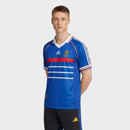 Camisa França I 1998 Adidas - Azul - Retrô